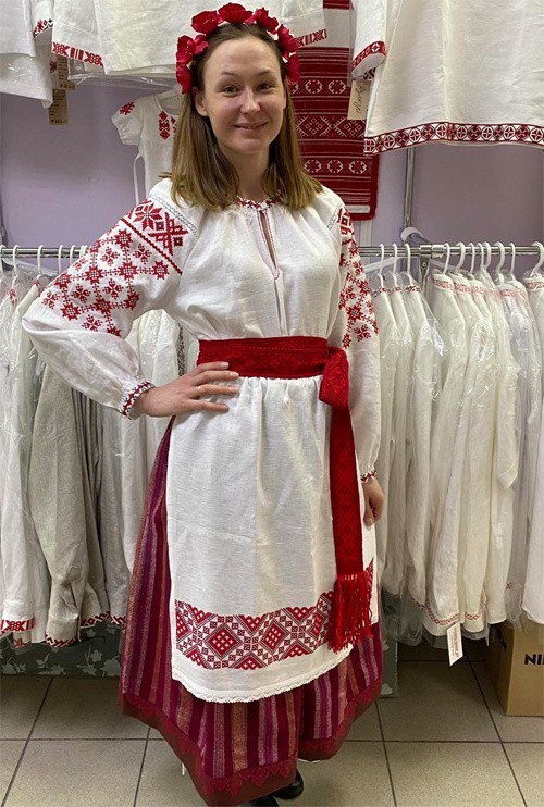 Белорусский костюм с сорочкой Залесская и понёвой
