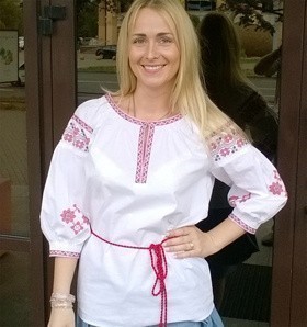 Дизайнерская блузка-вышиванка в белорусском этно-стиле- фото2