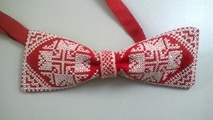 галстук-бабочка с белорусским орнаментом 11