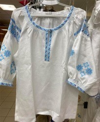Дизайнерская блузка-вышиванка в белорусском этно-стиле
